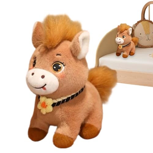 Generisch Caballo de tela | Ojos grandes Dulce Muñeca Juguetes | Caballos de peluche | Para niños niñas Aula Pascua Navidad Cumpleaños Habitación Infantil