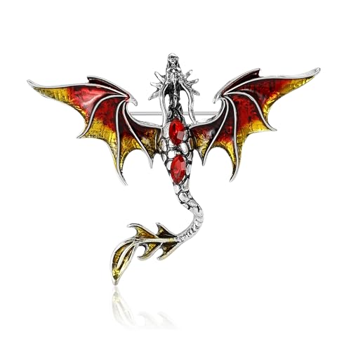 Image of Dragon Brooch for Men Suit Lapel Enamel Pins for Suits Fashion Accessories Shirt Clip