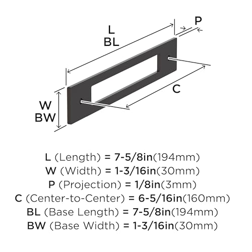 Image of Amerock Medora 6-5 /16 inch Oil-Rubbed Bronze Backplate | Decorative zinc cabinet hardware backplate designed to complement knobs and pulls while protecting cabinet surfaces