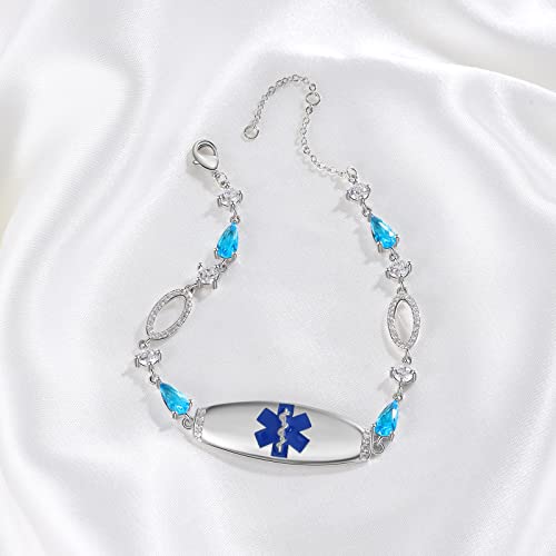 Bracelet d'alerte médicale allergies et maladies chroniques SOS - 6