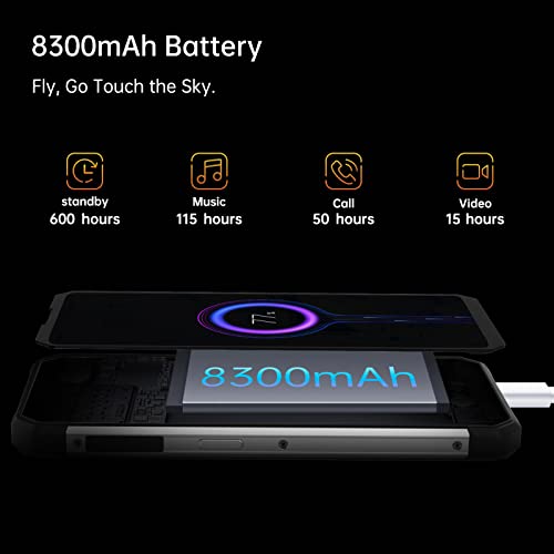 Rugged Smartphone Oukitel Wp17 2022 Night Vision 64Mp Triple Camera Ip68 Waterproof Nfc Phone,8Gb+128Gb 8300Mah Battery Android11 Dual 4G Global Bands Rugged Cell Phone,6.78 Fhd+ Unlocked Mobile Phone #TOP3