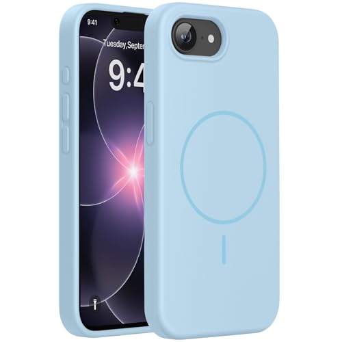 Image of Miracase Magnetic for iPhone 17e Case & iPhone 16e Case, [Soft Anti-Scratch Microfiber Lining], Compatible with MagSafe, Silicone Shockproof Protection Phone Case for iPhone 17e /16e, Clove Purple