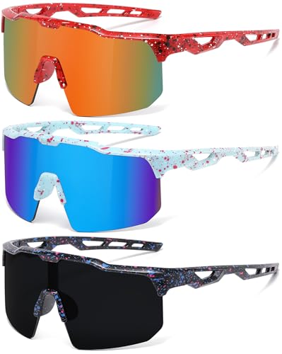 Image of Youth Baseball Sunglasses for Boys Girls Softball Cycling Sports Sunglasses Kids Lightweight UV Protection