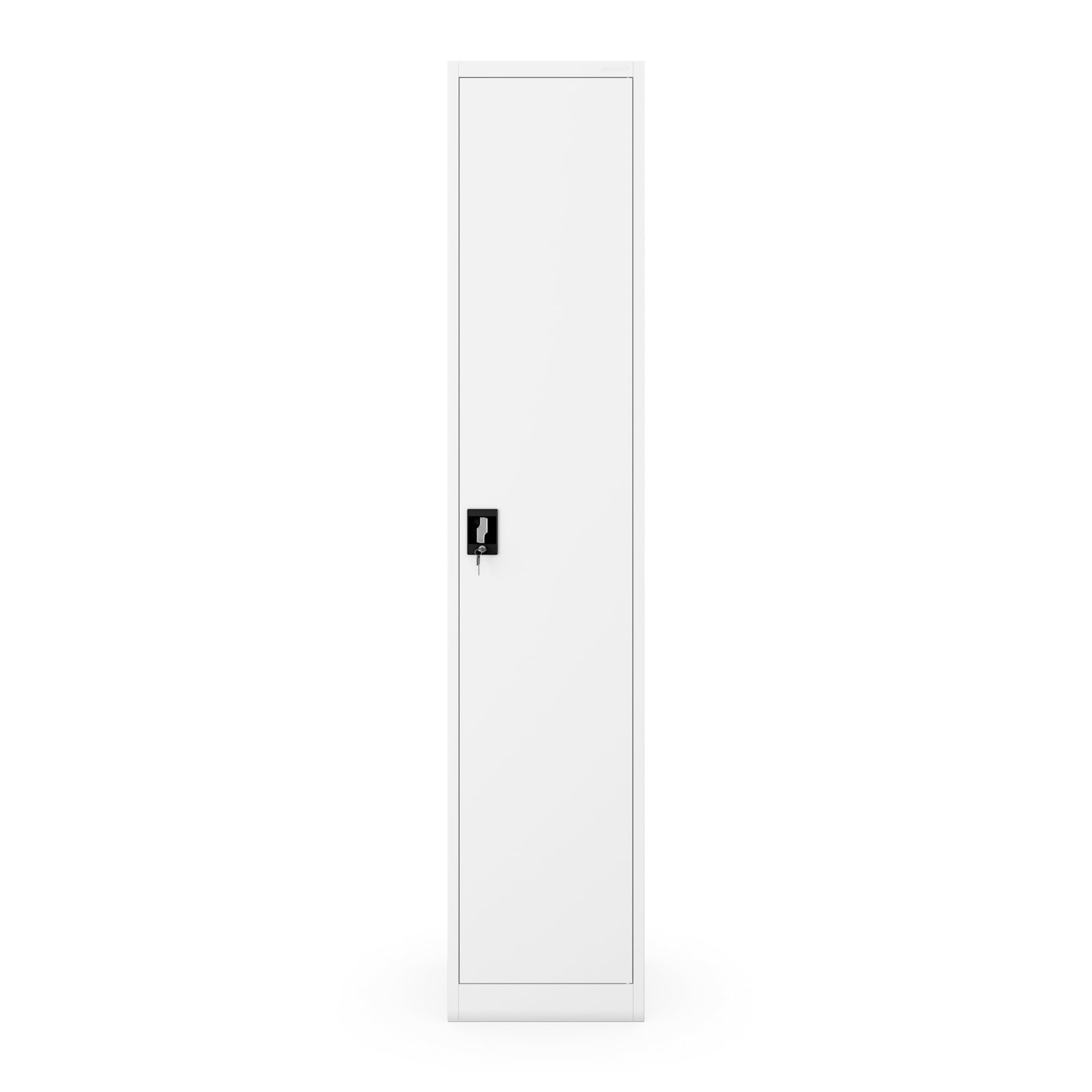 Jan Nowak Aktenschrank aus Metall abschließbar Alex 2200 220 x 45 x 40 cm Stahlschrank für Dokumente mit 5 verstellbaren Fachböden Büroschrank Metallschrank Weiß