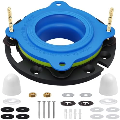 The Clam 2-Piece Toilet Flange Repair Kit, Fits 4" Drain Pipe, Easy Install, Corrosion Resistant ...