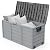 VINGLI Upgraded 75 Gallon Outdoor Storage Box, Lockable Plastic Storage Containers with Lid, Patio Deck Box Furniture for Garden, Pool, Balcony, Yard (Grey)