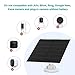 Solar Panel for Security Camera, 5W USB Solar Panel for Micro USB and USB-C Port Outdoor Rechargeable Battery Camera, Solar Panels with 9.8ft Cable, Adjustable Wall Mount, IP65 Waterproof, 2 Pack