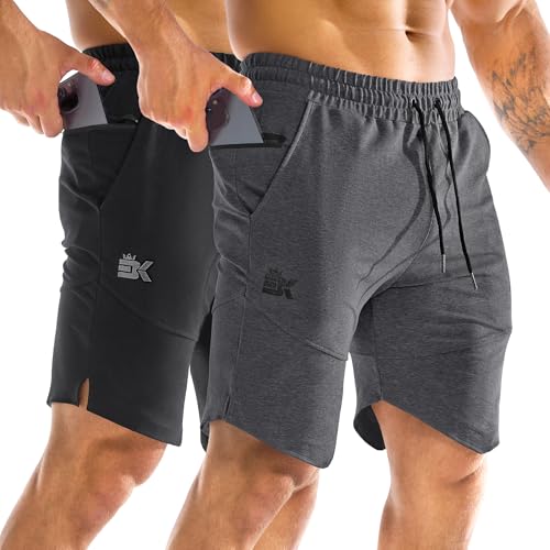 BROKIG Mens Zipslim Workout Athletic Shorts 7