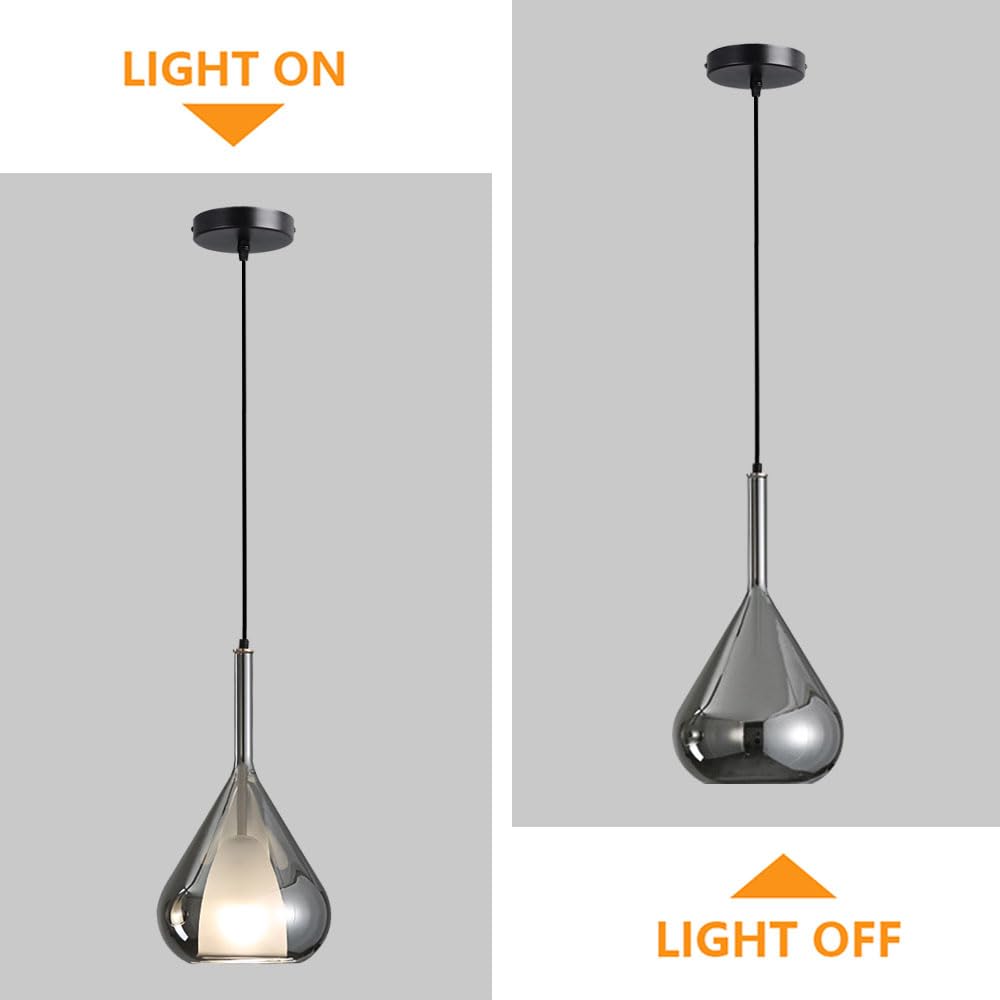 Accesorios de iluminación de techo con base E27,Lámpara colgante de vidrio de metal de alta transmisión de luz creativa,Lámpara de araña de estilo minimalista francés,Lámpara colgante para deco