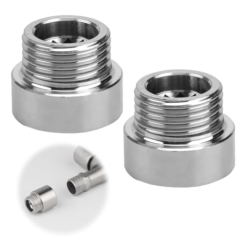 2 Stück Hahnverlängerung 1/2 Zoll x 10 mm,Gewindeverlängerung Duschkopf Verlängerung für Hahnverlängerung Fitting,Messing Wasserhahn Anschluss Verlängerung,Hahn-Verlängerung Eckventil 1/2 Zoll