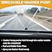 Partuto Windshield Washer Pump No.8533060160 - Car Front Windshield Washer Fluid Pump - for Toyota Tundra 2007-2016 Plastic Black with Grommet - 1 Pcs