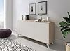 Dmora - Credenza Weddell, Buffet da Soggiorno, Madia da Salotto, Dispensa da Cucina, 154x40h72 cm, Rovere e Bianco #3