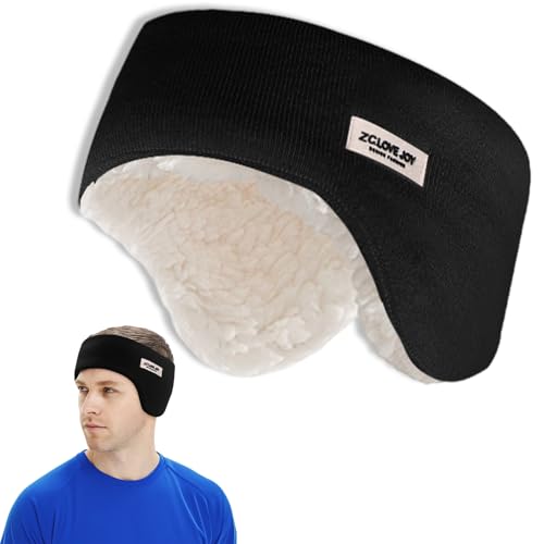Orejeras para mujer y hombre, orejeras de invierno negras, diadema para mujer, invierno, calentadores de oídos, casco de bicicleta, protección para los oídos para bicicleta, viento, para yoga, correr
