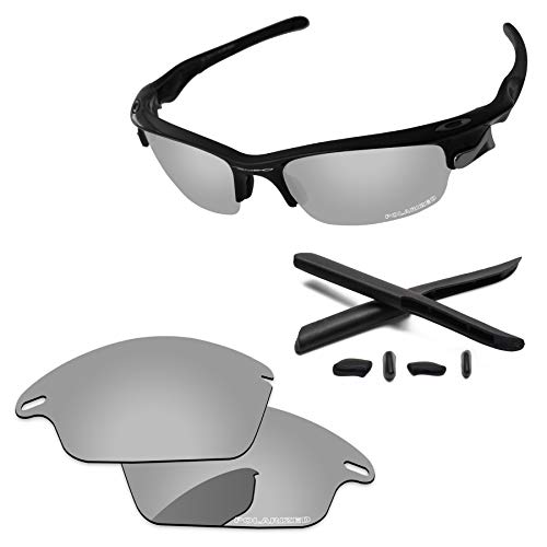 Lentilles et caoutchouc Fast Jacket OO9097 polarisés argent chromé anti-reflet
