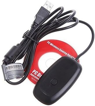 StarsWireless Gaming USB Adapter Receiver Microsoft XBOX 360 PC Controller(Black)