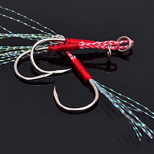 Rongweiwang 5pcs Assist Jig Pesca Ganci Alto