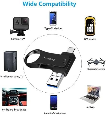 USB-C Flash Drive 1TB,3 in 1 USB3.0 Thumb Drive Ultra USB Memory Stick Drive for MacBook Pro,Tersanhong External Date Storage Drive for Computer/PC/iPad/Android Phones