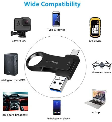 Usb-C Flash Drive 1Tb,3 In 1 Type C Memory Stick For Macbook Pro,Photo Storage For Android Phones,Ultra Usb Stick Drive,Tersanhong External Date Storage Drive,Thumb Drive For Computers/Pc/Ablets #TOP3