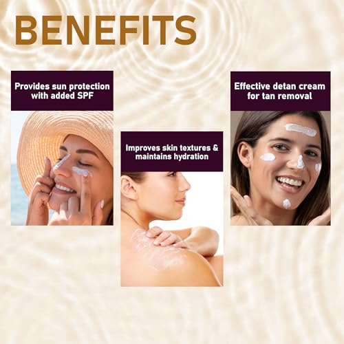 Image of Pink Root Detan Tan Removal Face Cream, Reduces Sun Tan , Helps in Hyperpigmentation & Dark Spots|Dermatologically Tested - For Tan Removal (100 g)