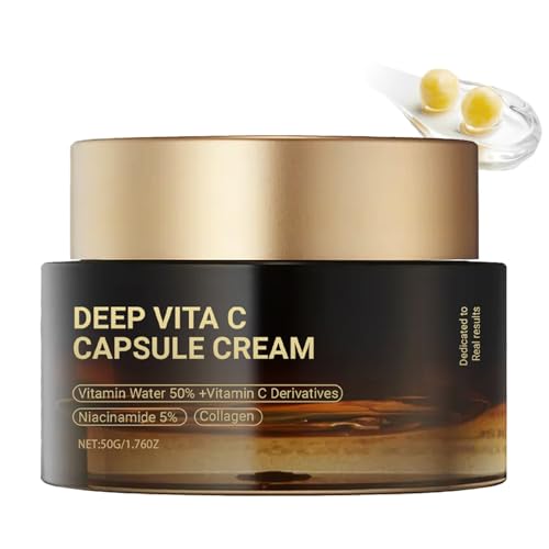 Deep Vitamin C Golden Capsule Face Moisturizer | Liposome Capsules For Wrinkles & Skin Radiance |Vitamin C Lotion for Instant Glow| Transparent Gel for Glow Hydration (1 pcs)