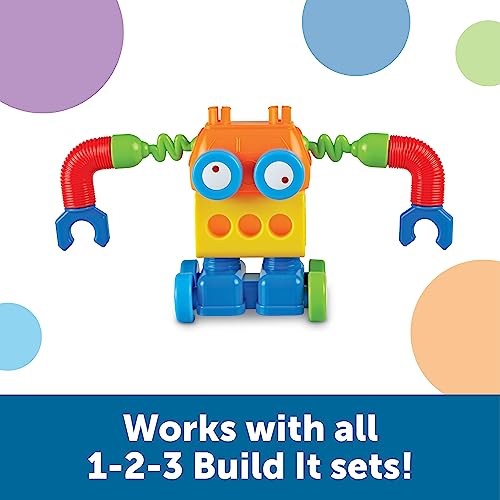 Learning Resources 1-2-3 Robot Factory, Fine Motor Toy, Robot Building Set, Ages 2+