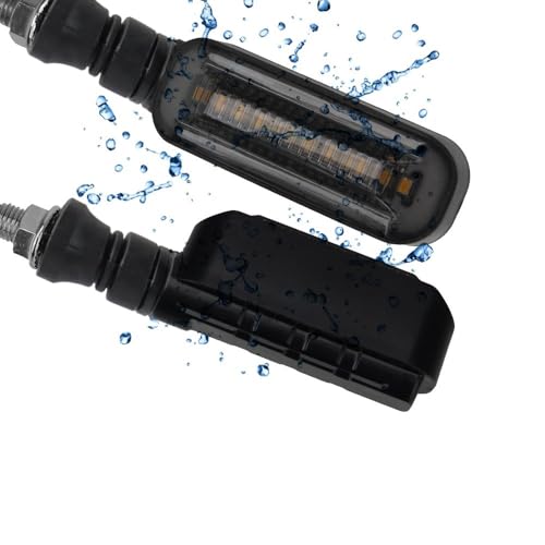 Luz trasera intermitente 2 en 1 universal de 12V con señales de agua corriente para moto 6
