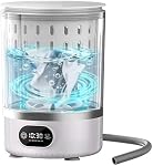 Portable Mini Washing Machine, Upgraded All-in-One 3L Compact Washer & Spin Dryer Combo with Blue Light, Small Travel Laundry Machine for Underwear Baby Clothes Socks Towels Home Dorm (White)