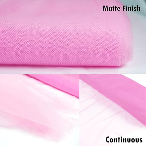 image for Craft And Party, Light Pink Fabric Tulle Roll 54 Inch by 40 Yards (120