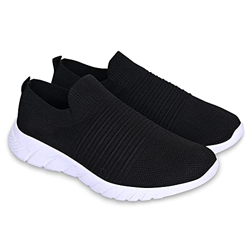 Image of SKITTER Men's Lightweight Slip-On-Shoes Polyester Material Black Color Footwear (GN-110)
