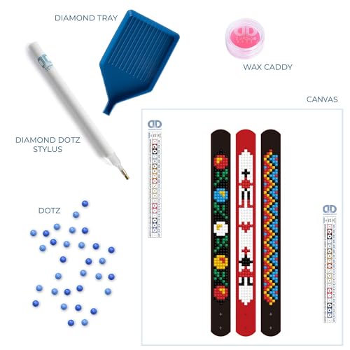 Image of DIAMOND DOTZ Dotzies - Ethnic Diamond Painting Kits for Kids - Diamond Art Kits a Relaxing Creative Craft Kit with Dotz Gems
