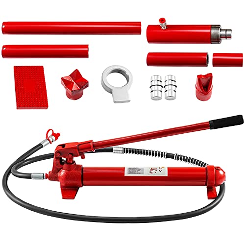 Mophorn 20 Ton Porta Power Kit 2M Oil Hose Hydraulic Car Jack Ram 13.78 inch Lifting Height Autobody Frame Repair Power Tools for Loadhandler Truck Bed Unloader Farm Hydraulic Equipment Construction