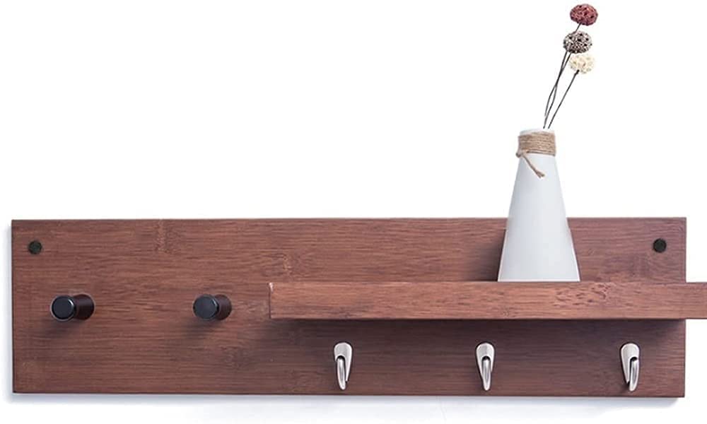Porte-manteau mural moderne en bois couleur vintage pour décoration intérieure et rangement