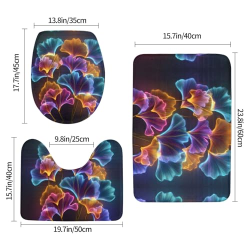 Tapis de salle de bain antidérapant fini les glissades lot de 3 pour WC lavabo 61cm - 3