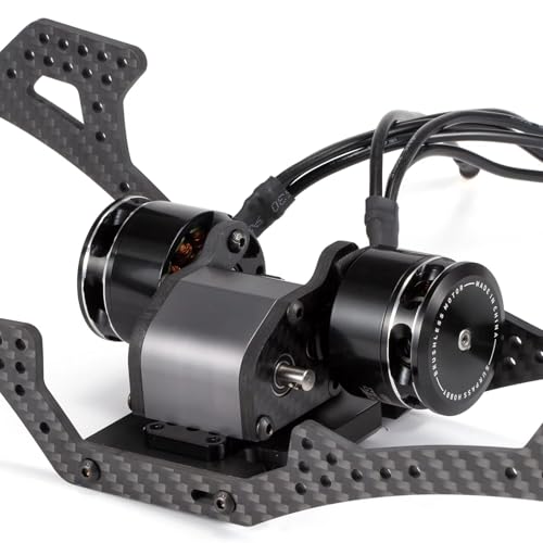 CobraCrawler Ultralight Dual Motor Transmission 62g Aluminum LCG Transmission Gearboxes 48P Overdrive Dig Tiny Gearbox for 1/10 RC Crawler LCG Cheater Rig (Gray) - Thumbnail 6