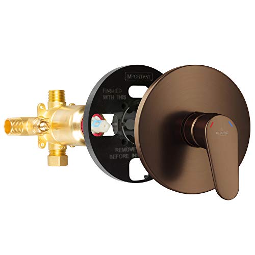 Best Cyber Monday 🔥 PULSE ShowerSpas 3001-RIV-PB-ORB Tru-Temp Mixing Valve, Pressure Balance Rough-In Valve Trim Kit, Round, 1/2" NPT, Oil-Rubbed Bronze