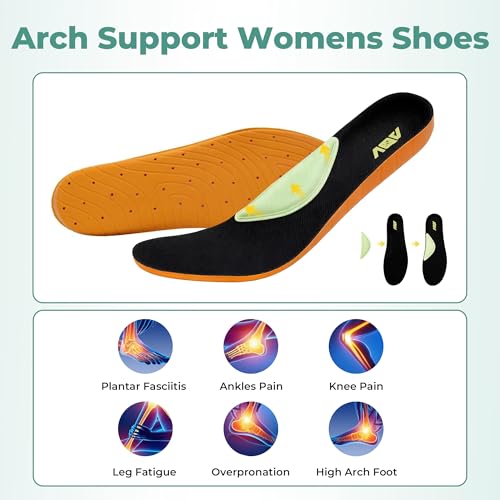 Image of Autper Plantar Fasciitis Shoes Women Walking Arch Support Tennis Casual Athletic Nurse Orthotic Sneakers for Foot Pain Relief