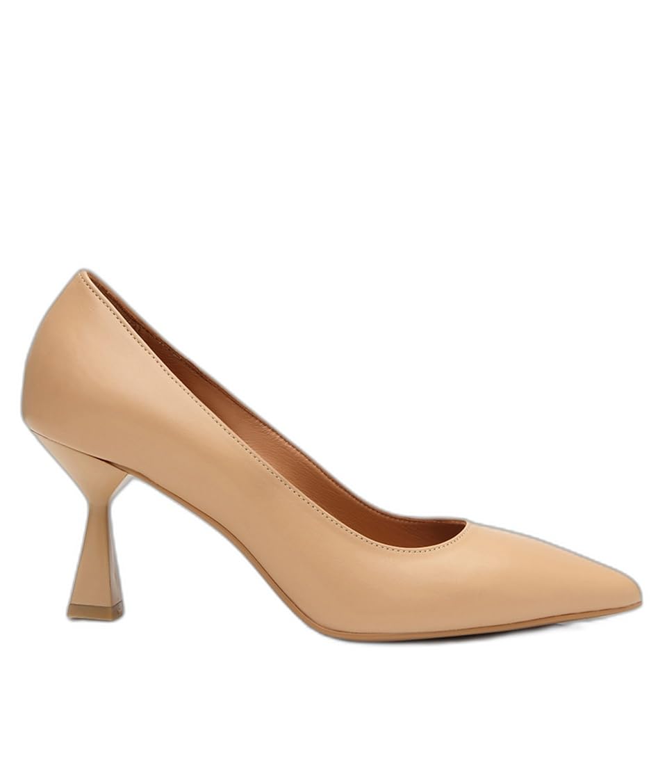 HOTİÇ Kadın Deri Bej Orta Topuklu Stiletto