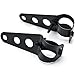 Krator Black Headlight Mounting Bracket Fork Ears For Cafe Racer Bobber Chopper 31-37mm