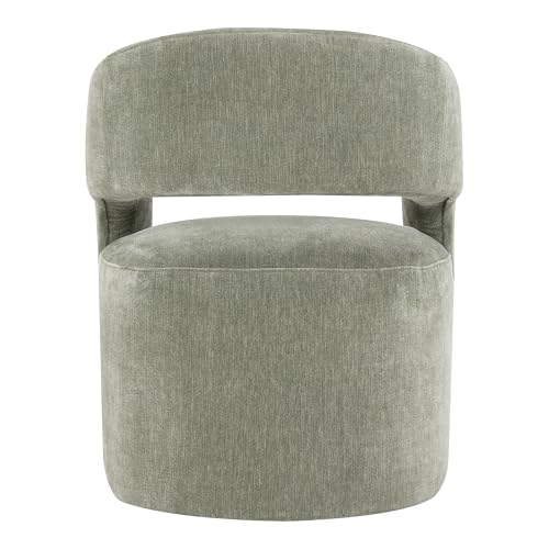 Sillón con diseño barrel verde tapizado moderno miniatura 5