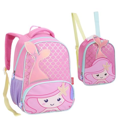 Kit Mochila e Lancheira de Costas Creche ZOOP SEREIA