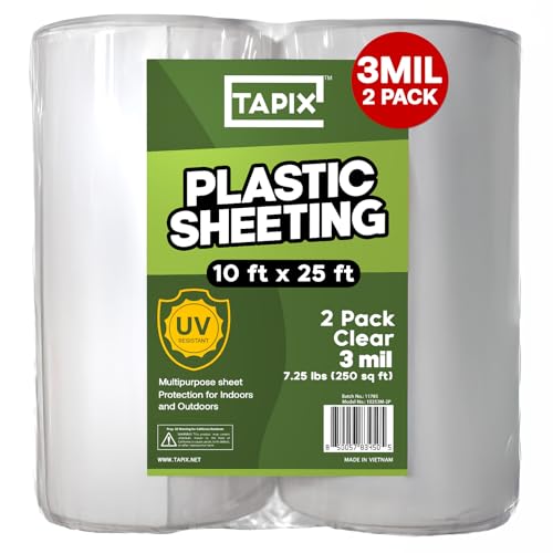 Plastic Sheeting 10' x 25' (2 Pack)