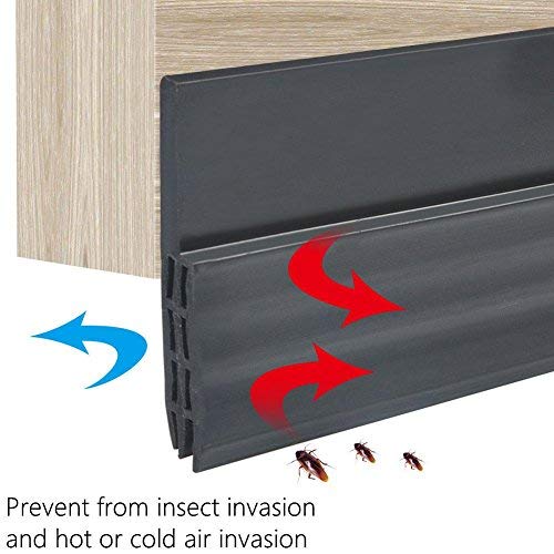 Mumusuki Self-Adhesive Flexible Silicone Rubber Door Strip 100cm Backing Door Seal For Window Or Door Void Edges