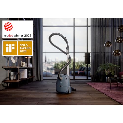 AEG CLEAN 6000 Staubsauger mit Beutel, Hohe Saugleistung, inkl. Zusatzdüsen, 50% Recyclingkunststoff, Ideal für Haustierbesitzer, Reinigen von Polstern, 12 m Kabel, 850 W, Blau, AB61C2DB