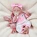 JIZHI Reborn Baby Dolls - 12-Inch Soft Body Realistic-Newborn Baby Doll Full Vinyl Body Poseable Real Life Baby Dolls Sleeping Girl with Toy Accessories Gift Set for Kids Age 3+