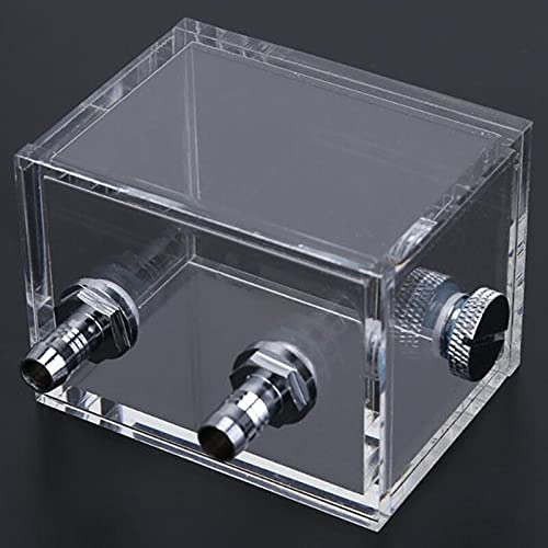 Lysee 3D Printer Parts & Accessories - 200Ml G1/4 Thread Port Acrylic Pc Water Cooling Tank for Computer Pc Water Cooling System with Tube Connector Water Block - (Color: Clear)