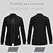 Aylashine Women's Medical Jacket, Nurse Jacket with Zipper, Stretch Fabric, Suitable for Hospital, Dental Clinic,Nurses Black XXL
