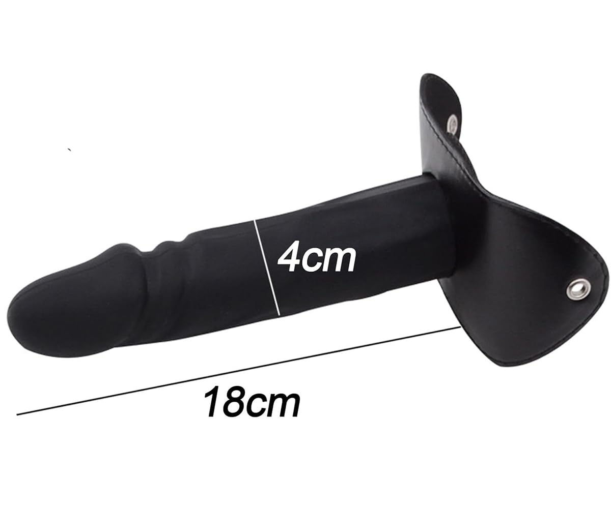 Cintura di castità con dildo + manette caviglie regolabili – set bondage SM per donna, ankle cuffs strap‑on per giochi fetish e esperienze BDSM intense