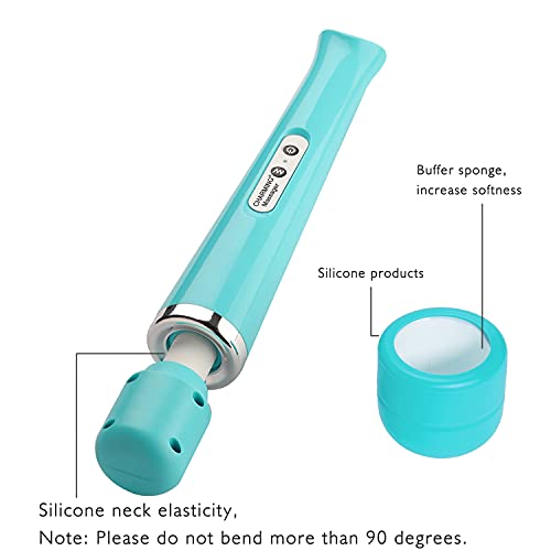 Image of CHARMING Wired Powerful Handheld Back Massager with 10 Strong Vibrations Modes, Personal Therapy Massager for Sports Recovery, Muscle Aches, Body Pain-Light Blue