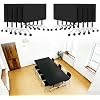 Conference Room Table, Folding Conference Tables,Thicken Grey Tabletop,Flip Top Wooden Seminar Meeting Room Table for Conference Room Offices 10, Black, 61.0