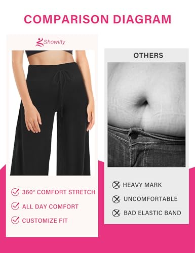 1/3 Pack Wide Leg Yoga Pants for Women, Comfy Lounge Pajama Sweatpants Loose Causal Palazzo with Pockets